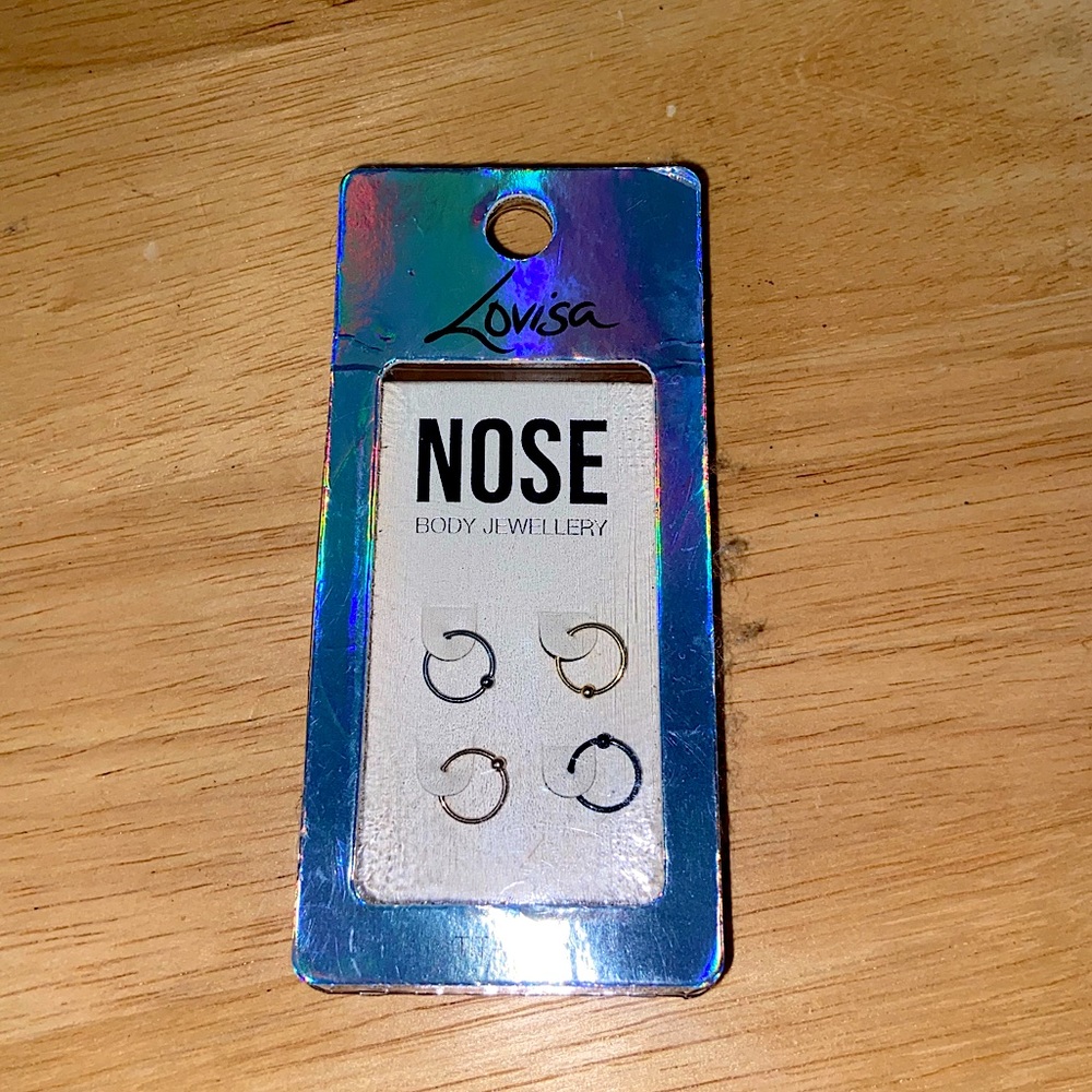 Lovisa brand surgical steel nose hoops!